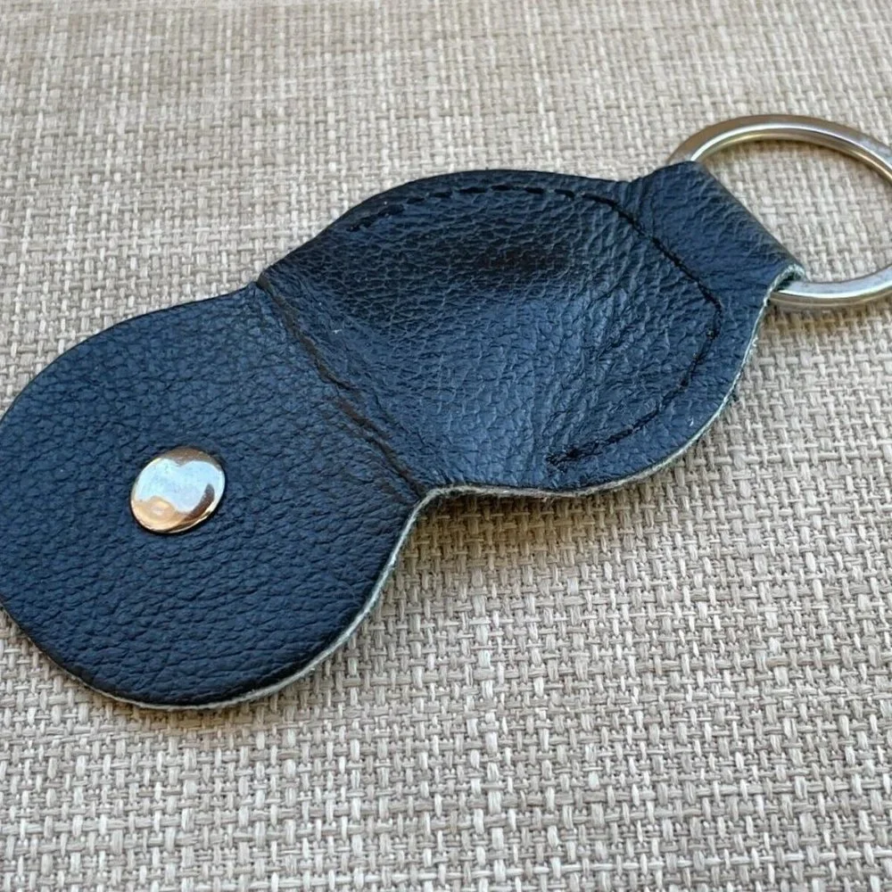 Key Chain Keys Holder Black Leather Keychain Keyring Key Fob New